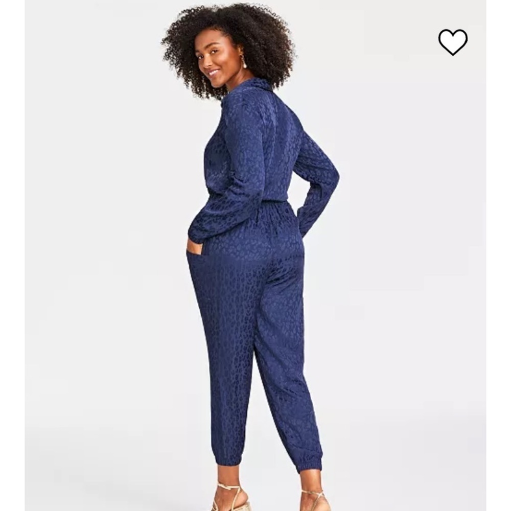 ON 34TH | Women's Animal-Print Jacquard Jumpsuit, Created for Macy's New NWT